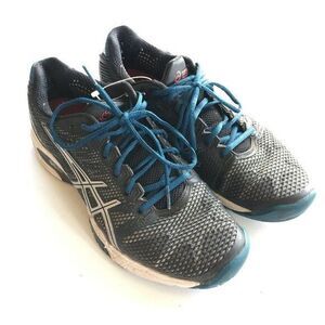 Asics‎ Gel Solution Speed Women's Tennis Shoes Athletic Black Blue Size 7